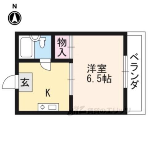 レゾンシゲ(1K/1階)の間取り写真