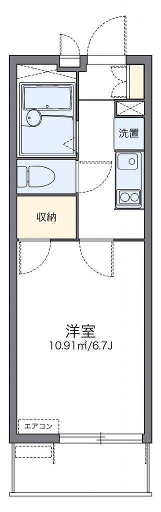 レオパレスディン(1K/2階)の間取り写真