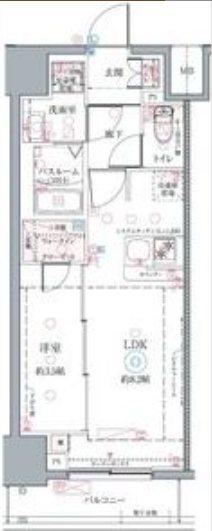 クレヴィスタ名古屋上前津(1LDK/5階)の間取り写真
