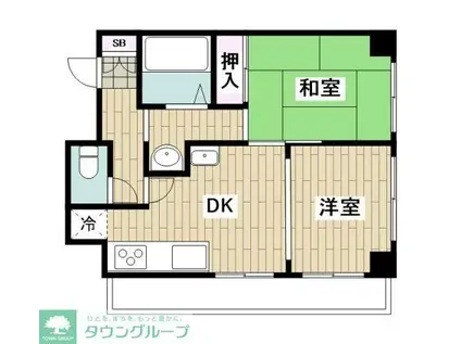 エトワールヤマト(2DK/4階)の間取り写真