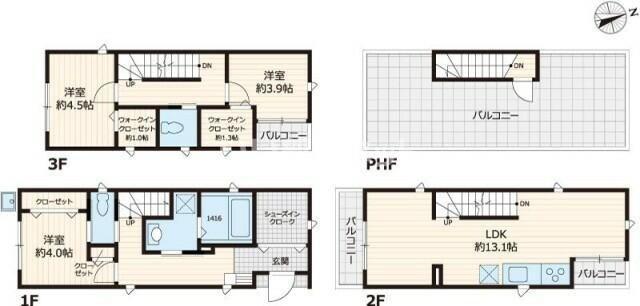 蒲田一丁目マンション(3LDK/1階)の間取り写真