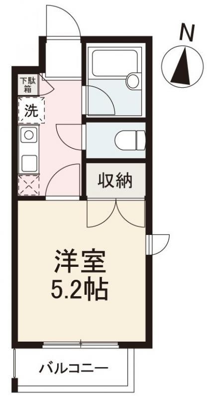 J-TALK(1K/3階)の間取り写真