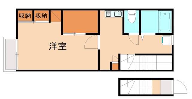 レオパレスFELICE(1K/1階)の間取り写真