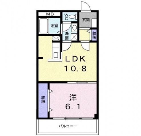 アドニス コート パートI(1LDK/3階)の間取り写真