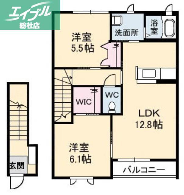 サン・ソニアA棟(2LDK/2階)の間取り写真