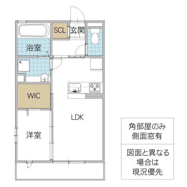 プレミスト東石川(1LDK/2階)の間取り写真