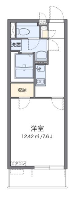 クレイノグラシアス ツー(1K/3階)の間取り写真