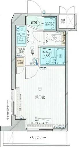ルーブル椎名町(1K/11階)の間取り写真