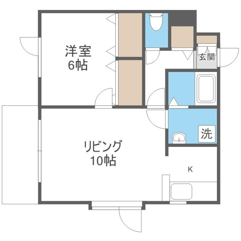 あすなろ五番館(1LDK/2階)の間取り写真