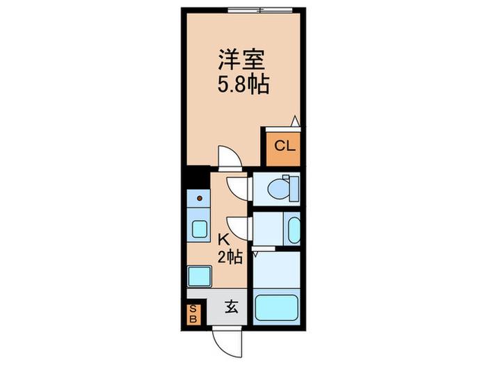 ライブリー上板橋(1K/2階)の間取り写真
