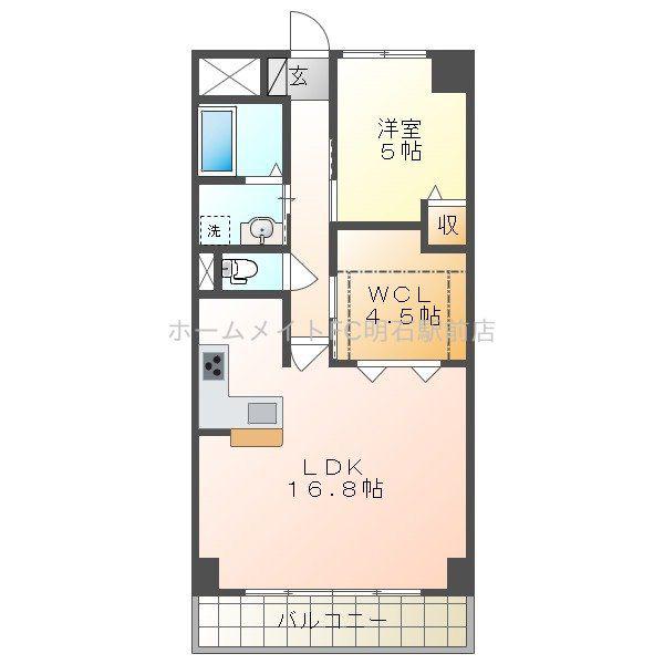 プレステージ西神戸II(1SLDK/3階)の間取り写真