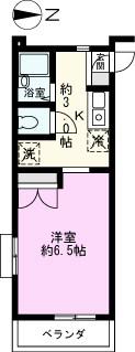 メゾン石神井(1K/2階)の間取り写真