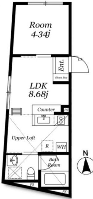 ALETTA野方(1LDK/B1階)の間取り写真