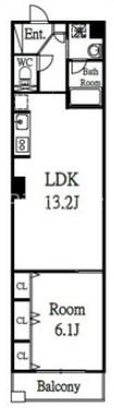 ブラービ南船場(1LDK/10階)の間取り写真
