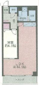 グレース吉川(1LDK/2階)の間取り写真