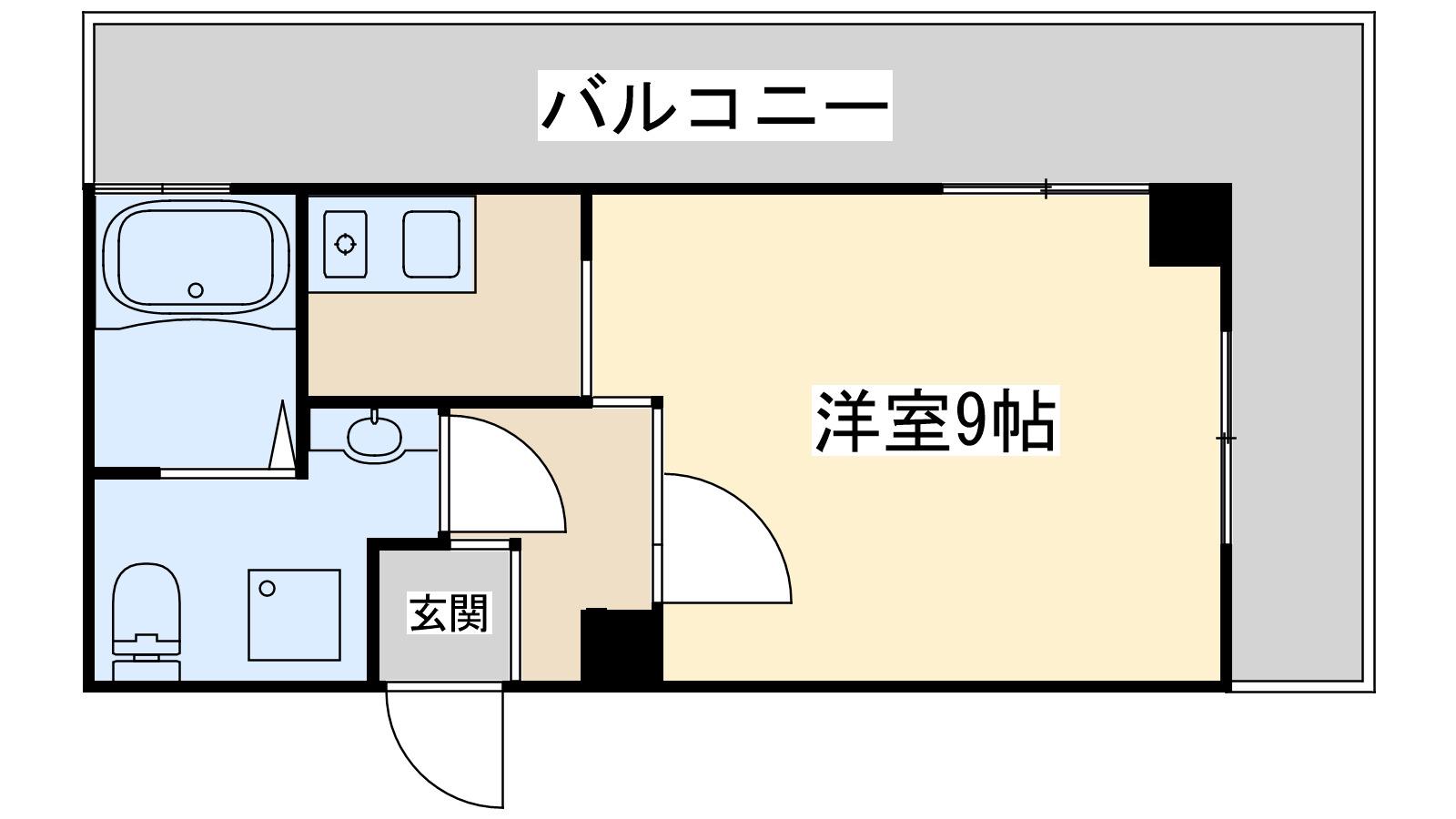 大島紬ビル(ワンルーム/6階)の間取り写真
