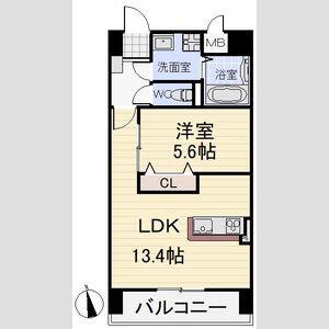 スカーバティー葵(1LDK/1階)の間取り写真