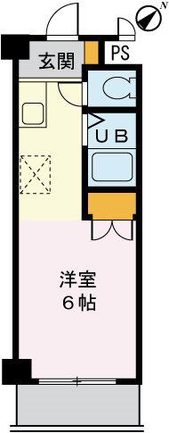 グリーンハイム吉澤I(1K/1階)の間取り写真