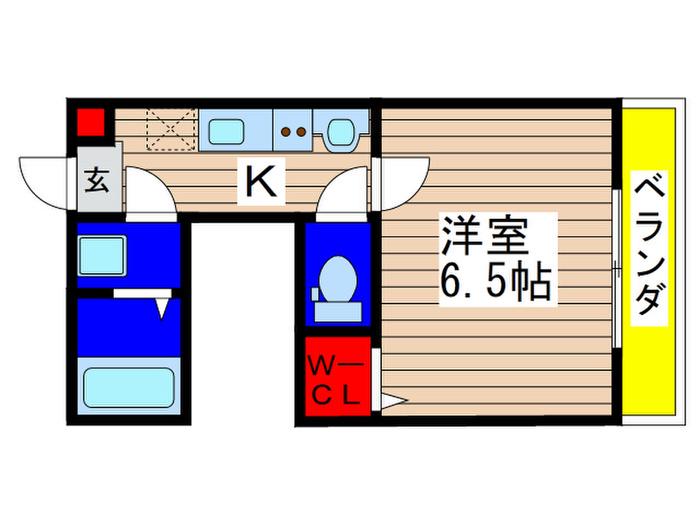 TERIOS(1K/2階)の間取り写真
