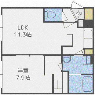 PAS A PAS24(1LDK/4階)の間取り写真