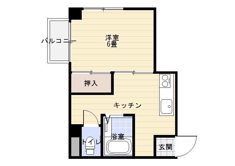 ドルミー・NAKAJIMA(1K/2階)の間取り写真