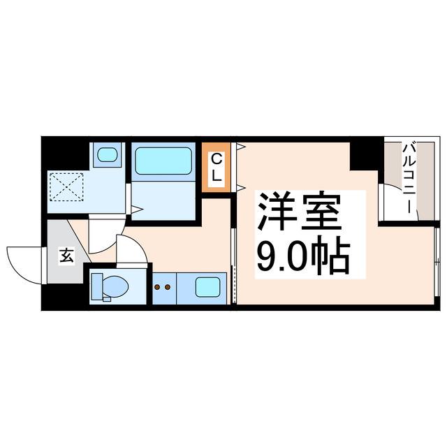 新町レトロアパート(1K/3階)の間取り写真