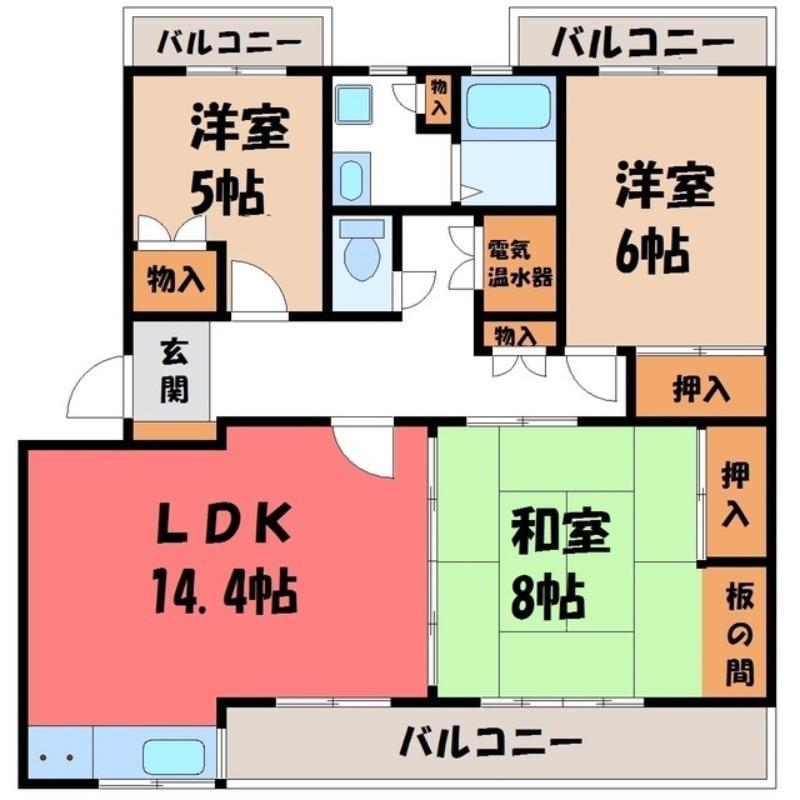 TBNレジデンス(3LDK/3階)の間取り写真