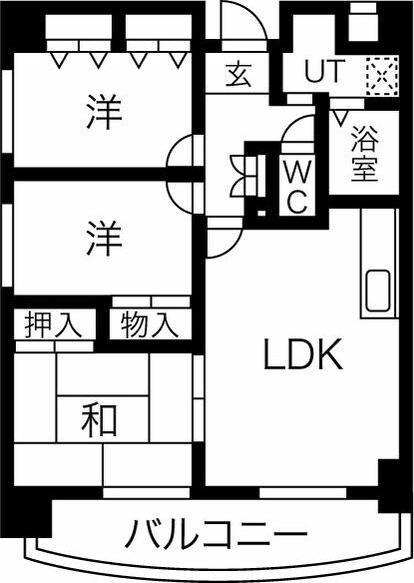 パークコートたかしょう(3LDK/4階)の間取り写真