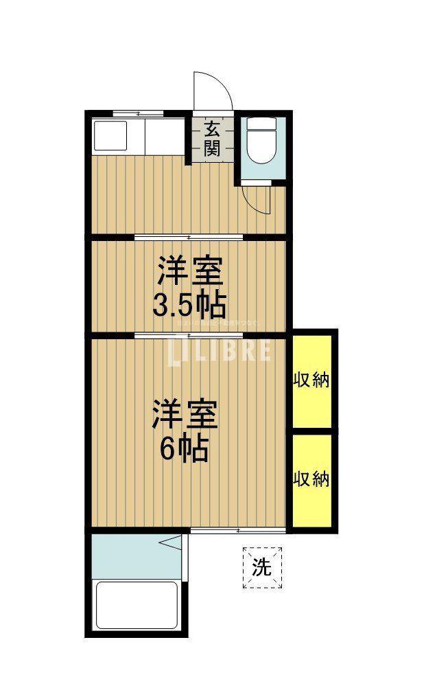 まるたけ荘(2K/1階)の間取り写真