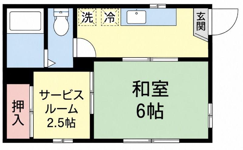 ハイツ佐藤(1SK/1階)の間取り写真