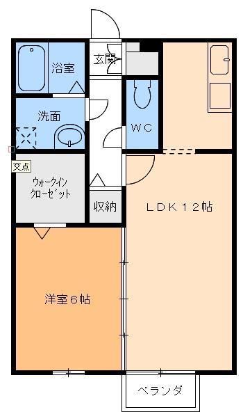 パレットガーデン(1LDK/1階)の間取り写真
