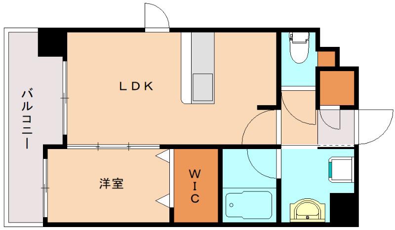 パグーロ城西(1LDK/9階)の間取り写真