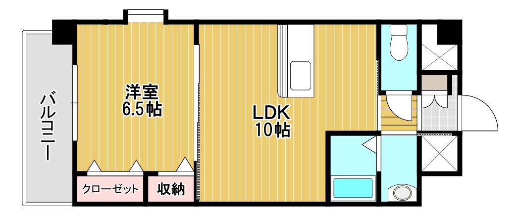 エヴァーグリーンN(1LDK/6階)の間取り写真
