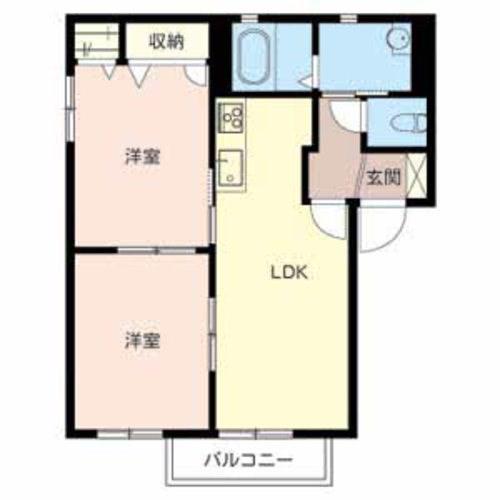 シャーメゾン桜(2LDK/2階)の間取り写真