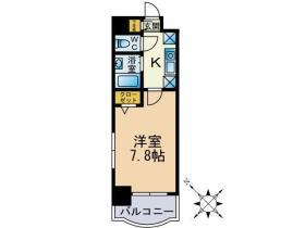 リヴィエール天神南(1K/6階)の間取り写真