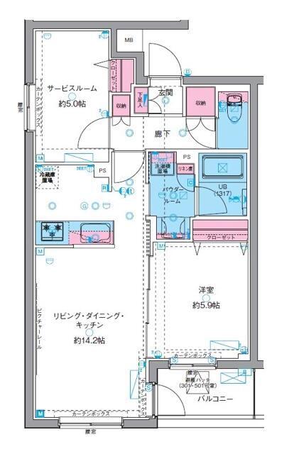 ジェノヴィア西高島平II(1SLDK/2階)の間取り写真