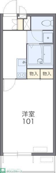 レオネクスト湘南山手館C(1K/3階)の間取り写真