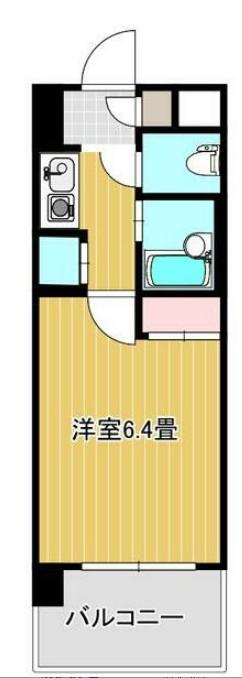 ライオンズマンション小倉駅南第2(1K/9階)の間取り写真