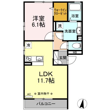 フォレステージ 12(1LDK/2階)の間取り写真