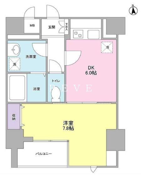 ISSEI RESIDENCE神楽坂(1DK/9階)の間取り写真