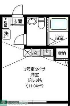 ルミエール桜ケ丘(ワンルーム/2階)の間取り写真