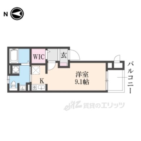 スペリオール門真南(ワンルーム/3階)の間取り写真