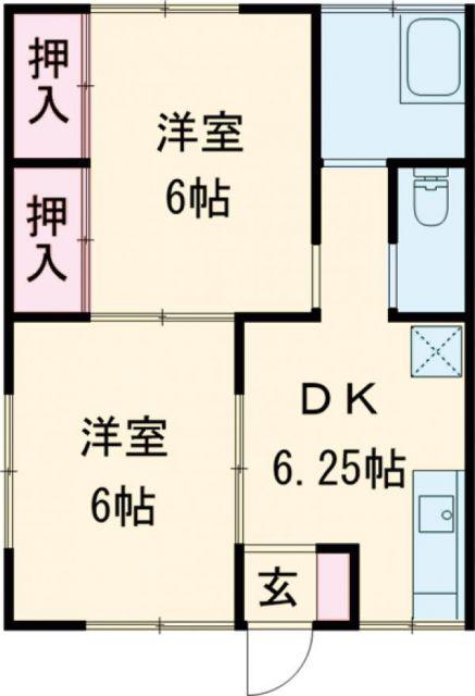 インプルーブ稲荷(1LDK/2階)の間取り写真
