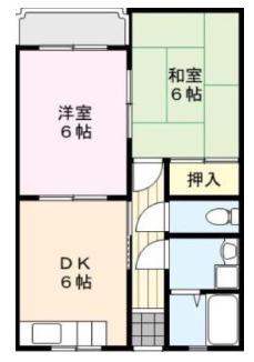 ローヤルマンション(2DK/2階)の間取り写真