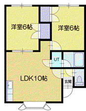 LANTANA(2LDK/1階)の間取り写真
