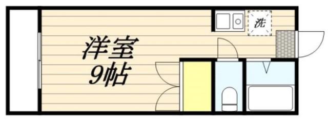 ホワイトベール(ワンルーム/1階)の間取り写真