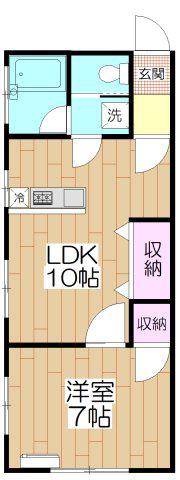 ネット8(1LDK/3階)の間取り写真