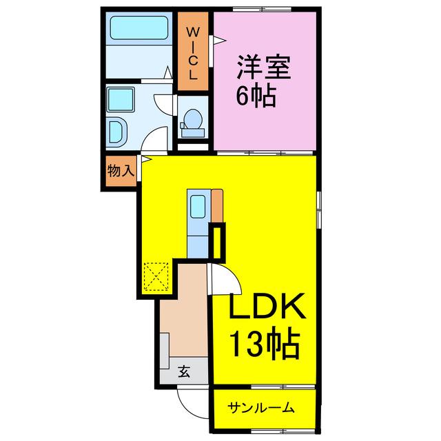 川口アパート(1LDK/1階)の間取り写真