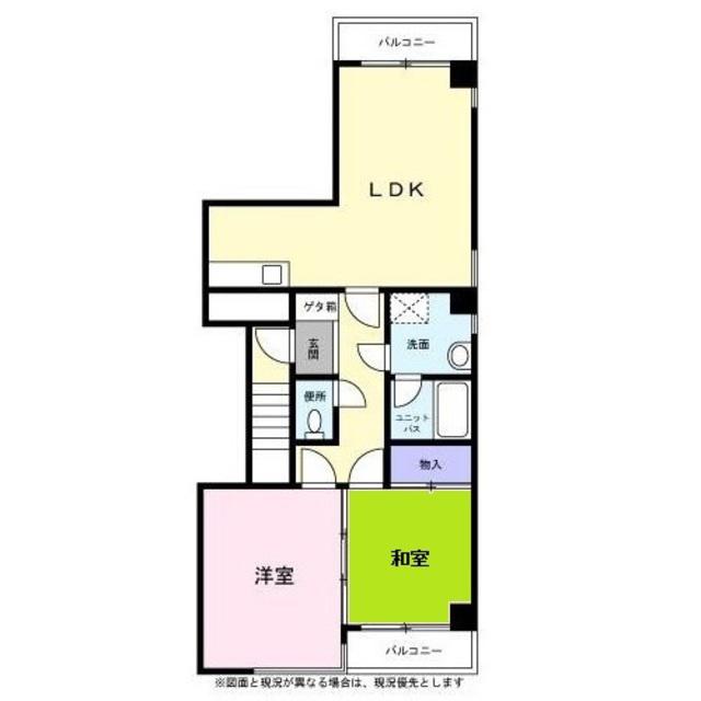 ヴィラドルチェ西船橋(2LDK/4階)の間取り写真