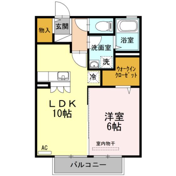 アーバン大悟法(1LDK/1階)の間取り写真